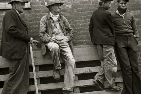 African American and two elder while men in Huntingdon, Tennessee 1935