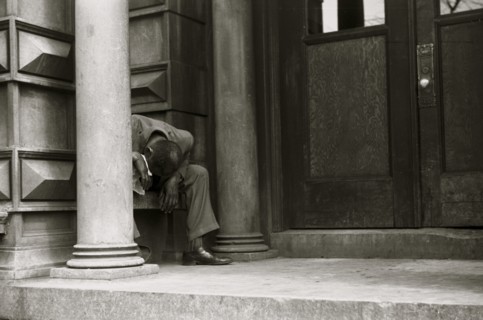 African American Homeless man 1940