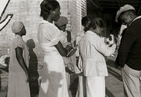African American Residents of Amite City, Louisiana on their way to church 1935