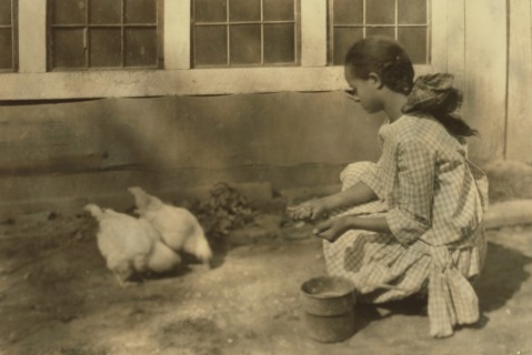Alice Cooper and her poultry.  1921