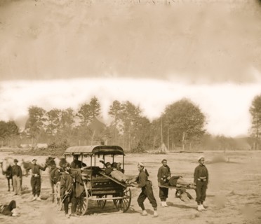 Ambulance drill in the field 1863