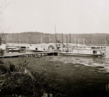 Appomattox River, Virginia. Medical supply boat CONNECTICUT 1863