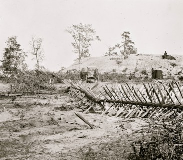 Atlanta, Georgia. Confederate fortifications. (shown is [Barnard's] wagon and portable darkroom 1864