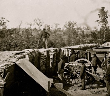 Atlanta, Georgia. Sherman's men in Confederate fort 1864