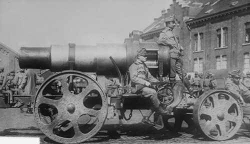 Austrian Siege Gun in Belgium 1918