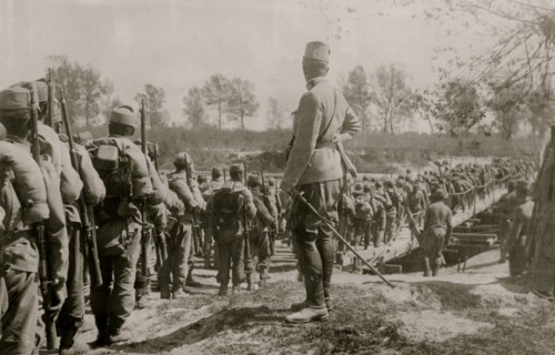Austrians crossing the Wislocka River