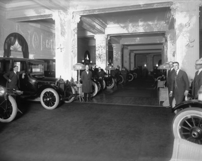 Auto Showroom or enclosed car salon 1920