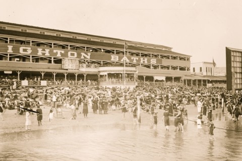 Bathing at Brighton Beach, Brooklyn