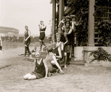 Bathing Beach Beauties by the Tidal Basin in Washington, DC 1923