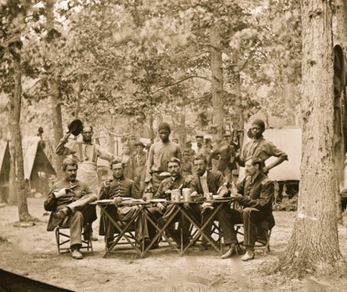 Officer's mess. Company F, 93d New York Volunteers  1863