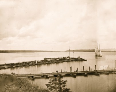 Belle Plain, Virginia. Pontoon wharf 1864