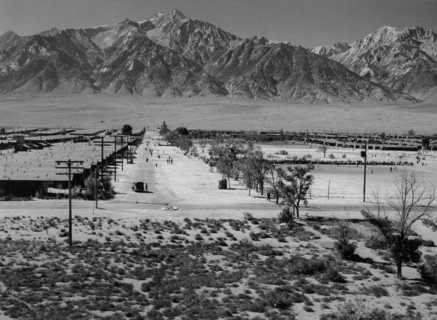 Manzanar Relocation Center from tower 1943
