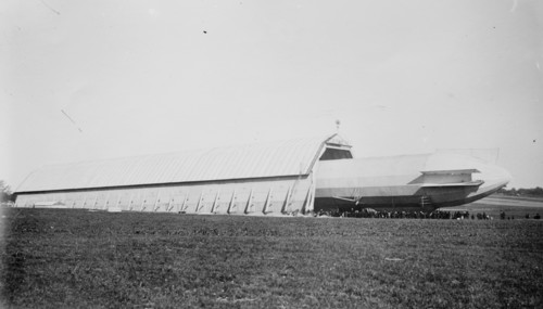 Blimp, Zeppelin No. 3, in ground shed