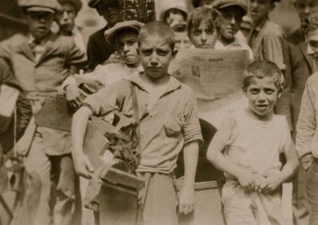 Bootblacks in and around City Hall Park, New York City - July 25, 1924 1924