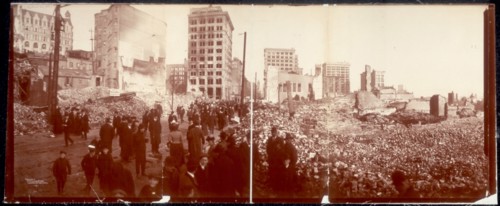 Panoramic photograph of Baltimore fire 1872
