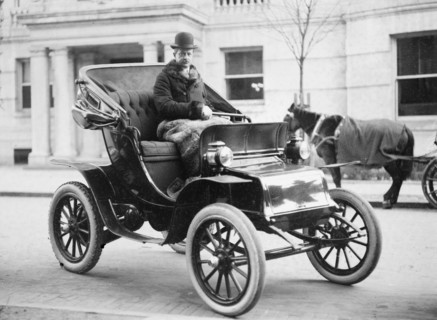 businessman and politician in his open car 1912