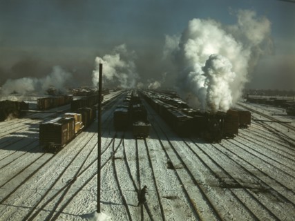 Train Yard in the snow 1942