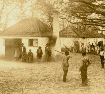 Cabins where slaves were raised for market--The famous Hermitage, Savannah, Georgia