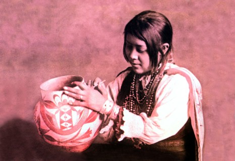 Isleta Pottery Maker 1900