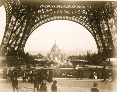 Paris Universal Exposition as seen from the Base of the Eiffel Tower 1899