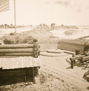 Charleston, South Carolina (vicinity). Interior view of Fort Moultrie. (Sullivan's Island) 1865