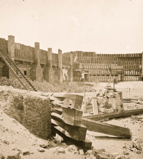Charleston, South Carolina. Interior view of Fort Sumter 1865