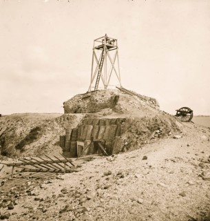 Charleston, South Carolina. Light house of Fort Sumter 1865