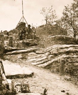 Tripod signal  at Pulpit Rock on Lookout Mountain 1864