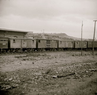 Chattanooga, Tennessee. Federal cavalry guarding railroad depot 1864