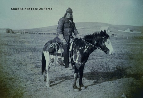 Chief Rain in Face on Horse