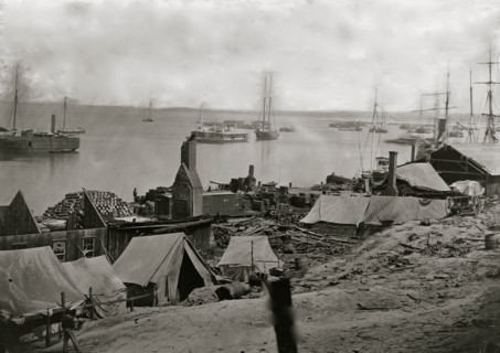 City Point, Va. Wharves after the explosion of ordnance barges on August 4, 1864 1864