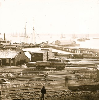 City Point, Virginia. Ordnance wharf 1865