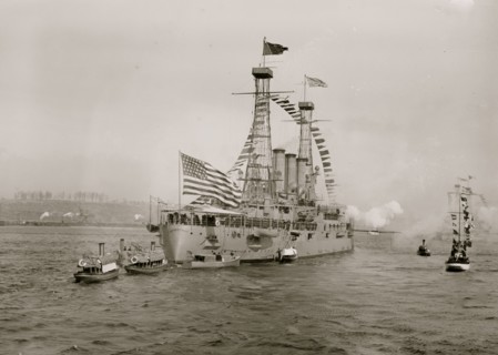 CONNECTICUT U.S.N. saluting MAYFLOWER 1914