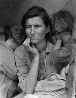Destitute pea pickers 1936