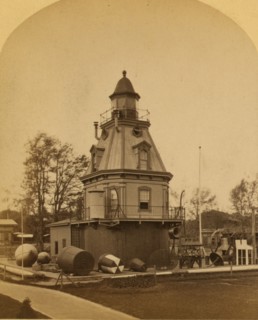 Lighthouse and buoys at the 1876 International Exhibition, Philadelphia 1776