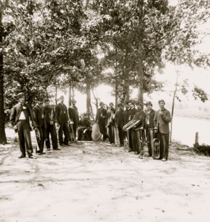 Drewry's Bluff, Virginia. Band of 1st Connecticut Heavy Artillery at Fort Darling on James river 1863