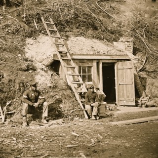 Dutch Gap, Va. Bomb-proof quarters of Major Strong 1864