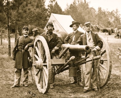 Lt. Robert Clarke, Capt. John C. Tidball, Lt. William N. Dennison, and Capt. Alexander C.M. Pennington 1863
