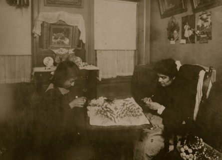 Flower making. A night scene  1912