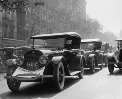 Ford Motor cars in procession thru DC Streets 1923