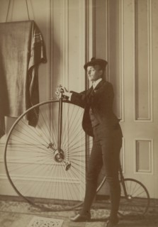 Inside the house with a Penny Farthing Bicycle 1890