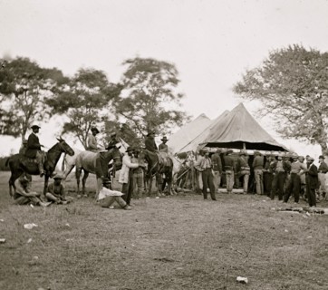 Fredericksburg, Va. Soldiers filling canteens 1864