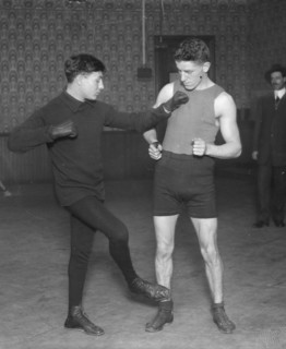 French boxer Charles "Little Apache" Ledoux and Frank Fleming 1911