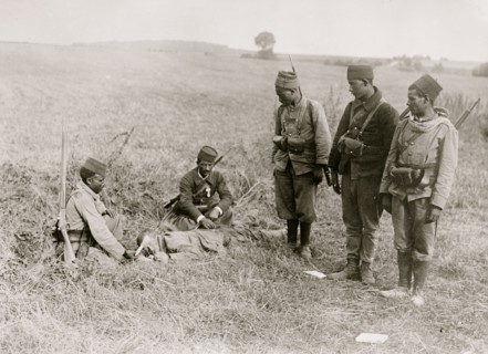 French Succoring wounded German