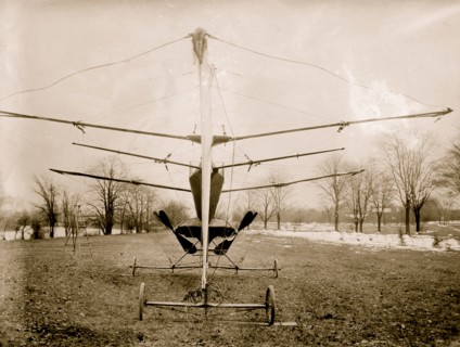 Front view of frame of Cooley dirigible