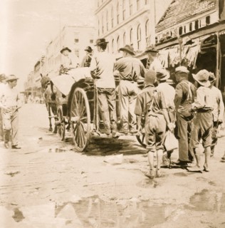 Gathering the Dead from Galveston Streets after the Hurricane of 1900 1900
