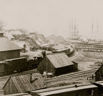 Gen. Grant's rail road, City Point, Va. looking north 1865