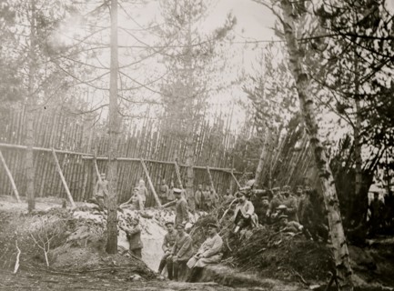German trenches & screen