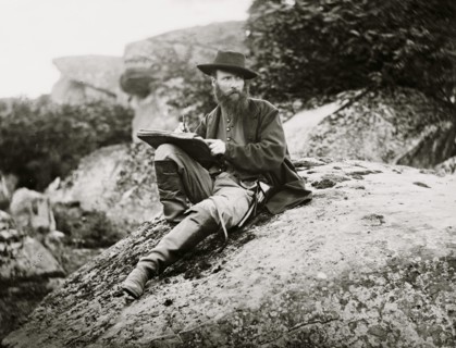Gettysburg, Pa. Alfred R. Waud, artist of Harper's Weekly, sketching on battlefield 1863