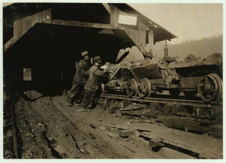 Harley Bruce, a young coupling-boy at tipple of Indian Mountain Line of Proctor Coal Co.  1908